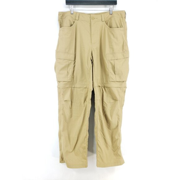 REI Light Weight Convertible Pants Men's Size 40x32 Tan Gusseted - Picture 1 of 10